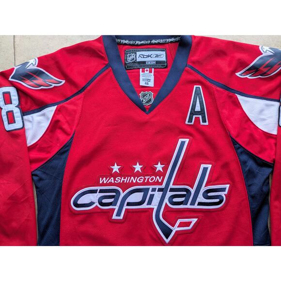 OVECHKIN Washington Capitals 2000s RBK Edge 7187A authentic jersey 48 M red NHL - Picture 6 of 13